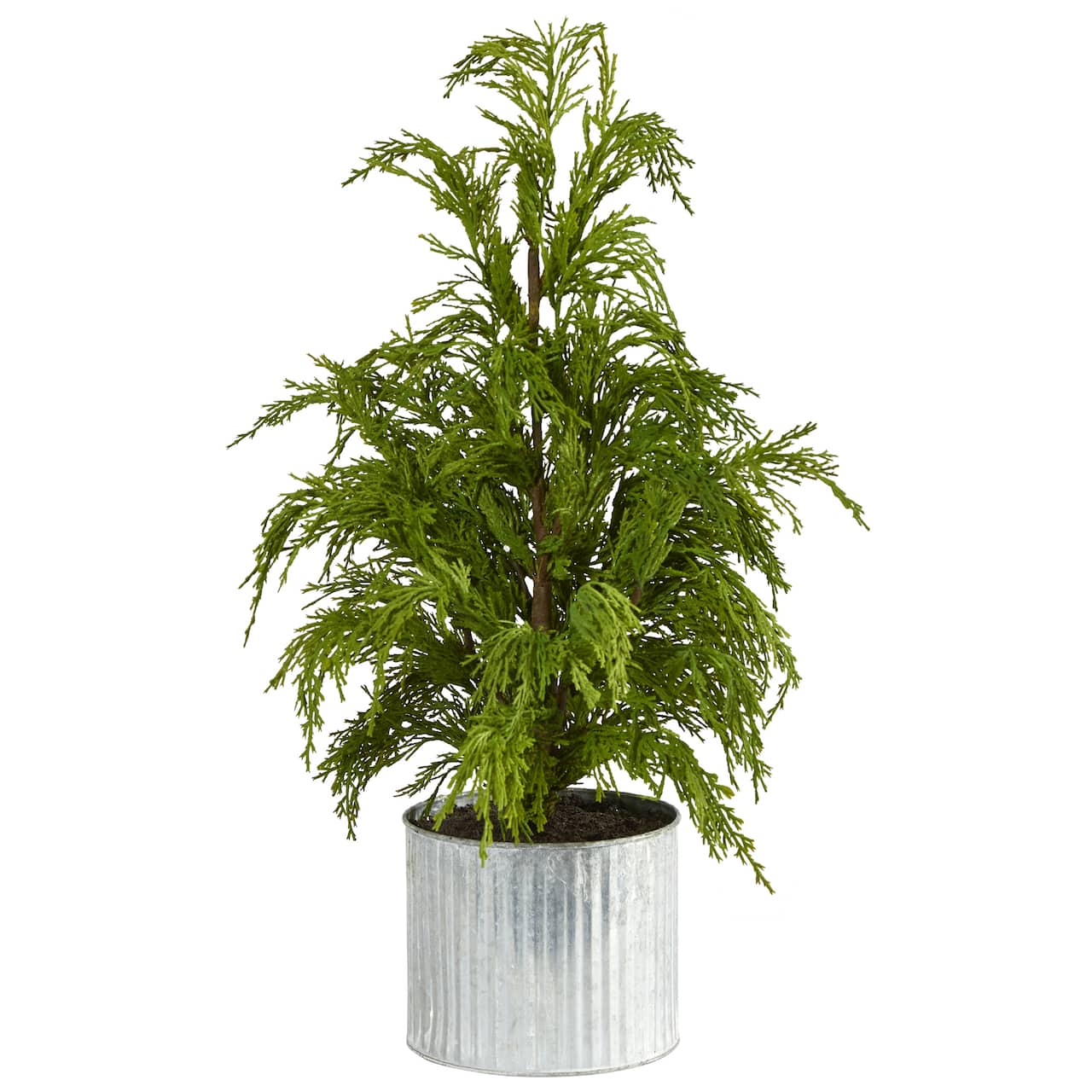 20" Unlit Cedar Pine Artificial Potted Christmas Tree